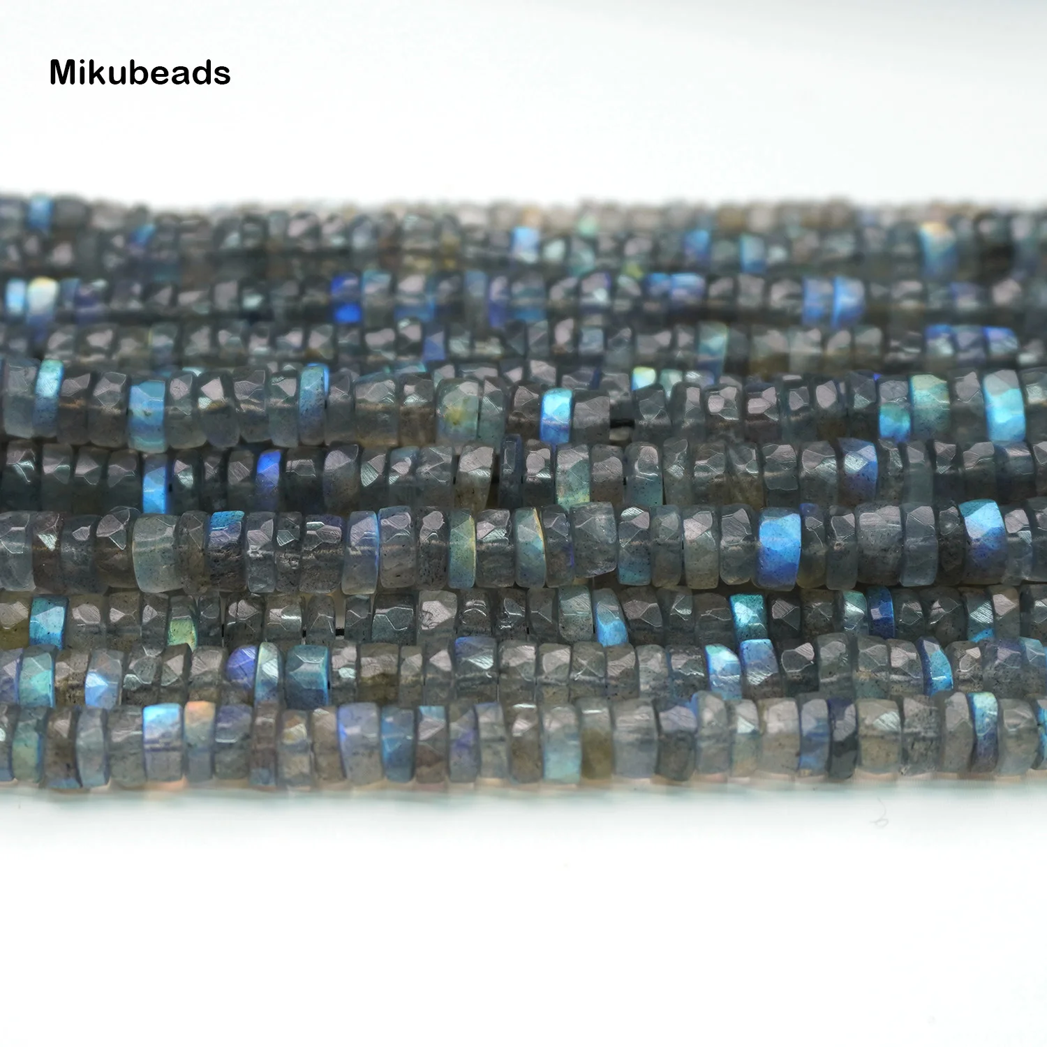 5.3mm 3A Madagascar Labradorite Rondelle Faceted Loose Beads For Making Jewelry DIY Necklace Bracelet beads charms loose gemstone beads loose labradorite beads loose beads