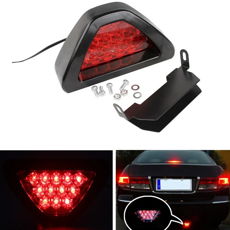 

Car Warning Triangle LED Brake Lights Universal 12V Red LED Flash Tail Lights Outdoor Driving Emergency Rainproof Anti-Fog Lamp