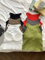 Women's Small Strap Vest Outdoor Wear Summer Beautiful Ba Sports Yoga Hanging Ne Top with Chest Pad Matching Underwear - Image 4