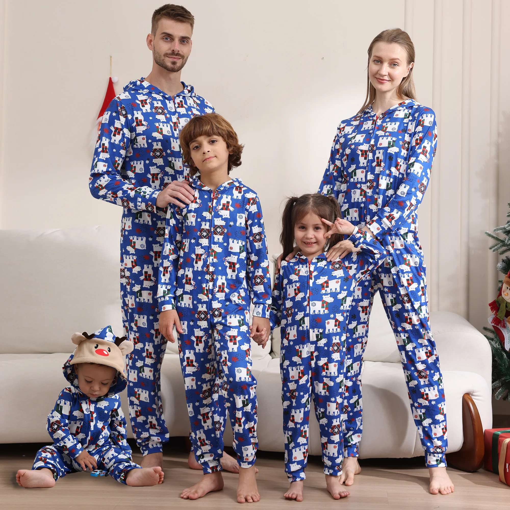 Pyjama de Noël Famille Assorti – Combinaison Parents, Enfants et Bébé – photo 2