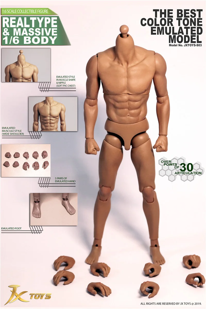 Muscular Forte, Action Figure Masculino, 12 