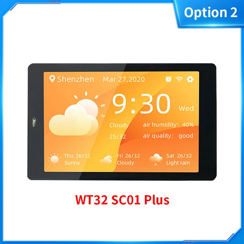 320x480 Tela LCD, Bluetooth embutido, Módulo Wi-Fi, WT32-SC01 Plus