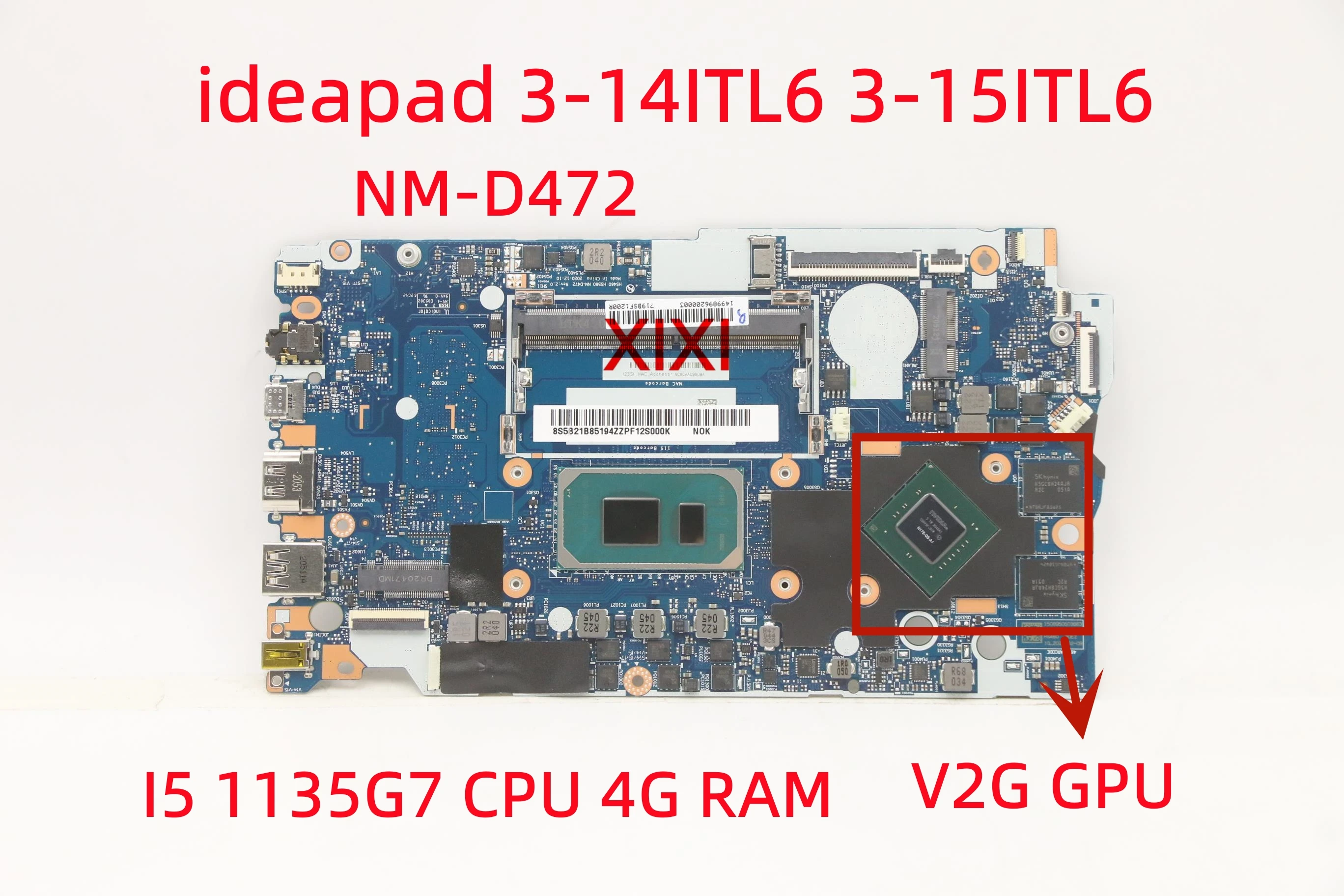NM D472 For lenovo ideapad 3 14ITL6 3 15ITL6 Laptop Motherboard with I5 ...