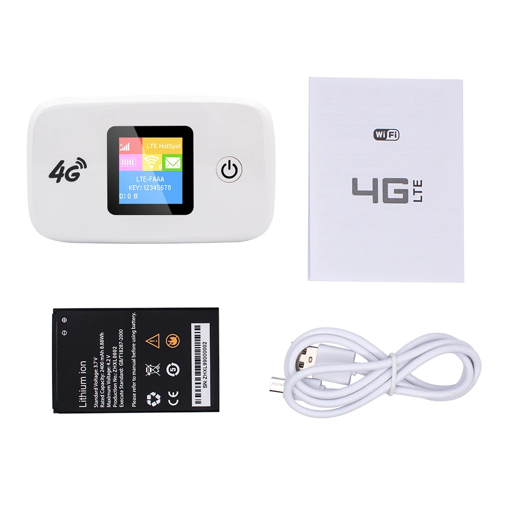 4G LTE 150Mbps 2400mAh Portable Wireless Router Travel Mini WiFi Router With SIM Card Slot