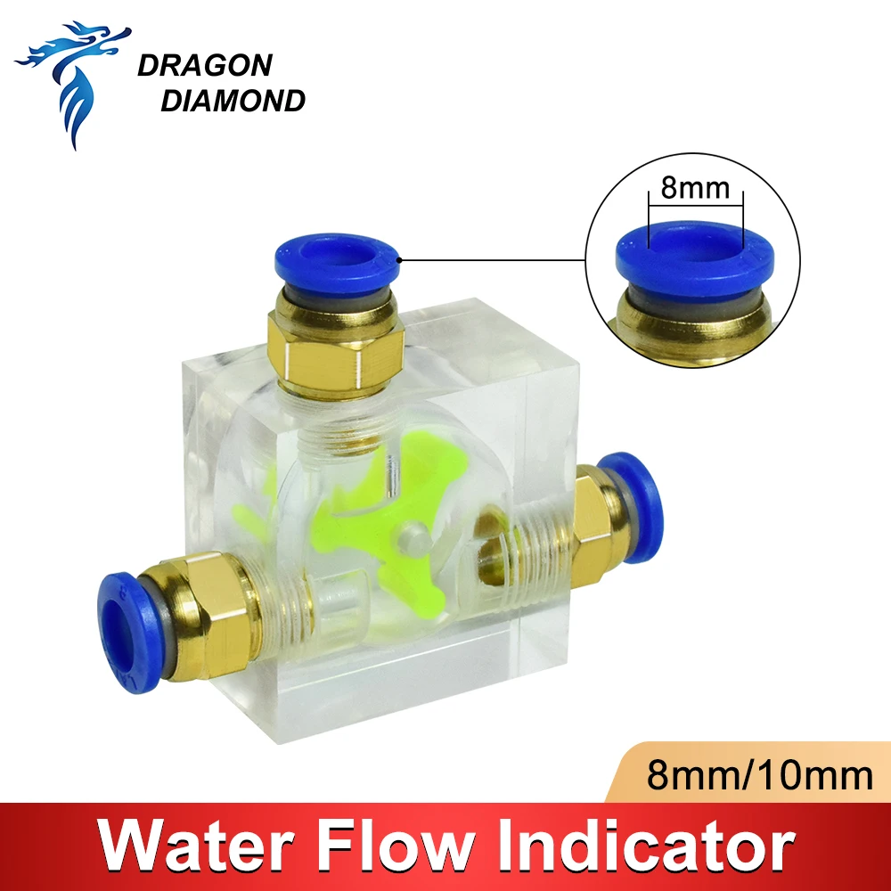 8mm/10mm Connecter Polished Surface Office Measuring Tools Flow Meter Durable For PC Water Cooling Acrylic Indicator,water flow measuring tools