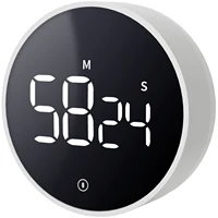 Minuterie de cuisine électronique LED, bouton visuel numérique, compte à rebours magnétique, minuterie d'étude, cuisine à domicile, cuisson, douche 2