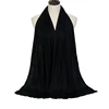 Écharpe Hijab en Jersey de coton Modal de qualité supérieure, châle musulman Long, Turban doux uni, bandeau pour femmes, bandeau africain 170x60cm
