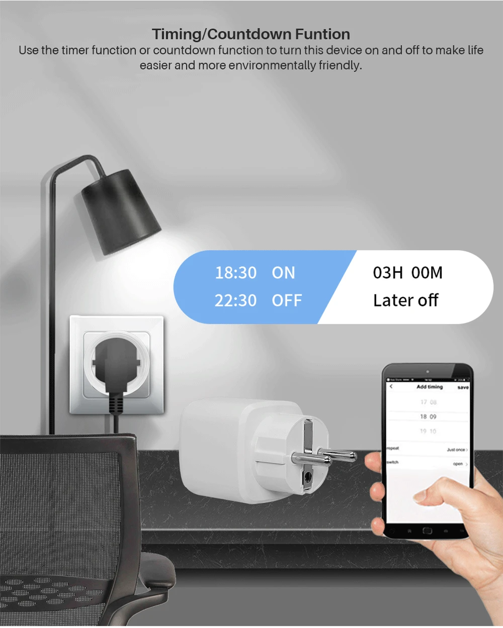 20A/16A Tuya Smart Plug Power Monitor WiFi Socket, Smartlife App, Works with Ale