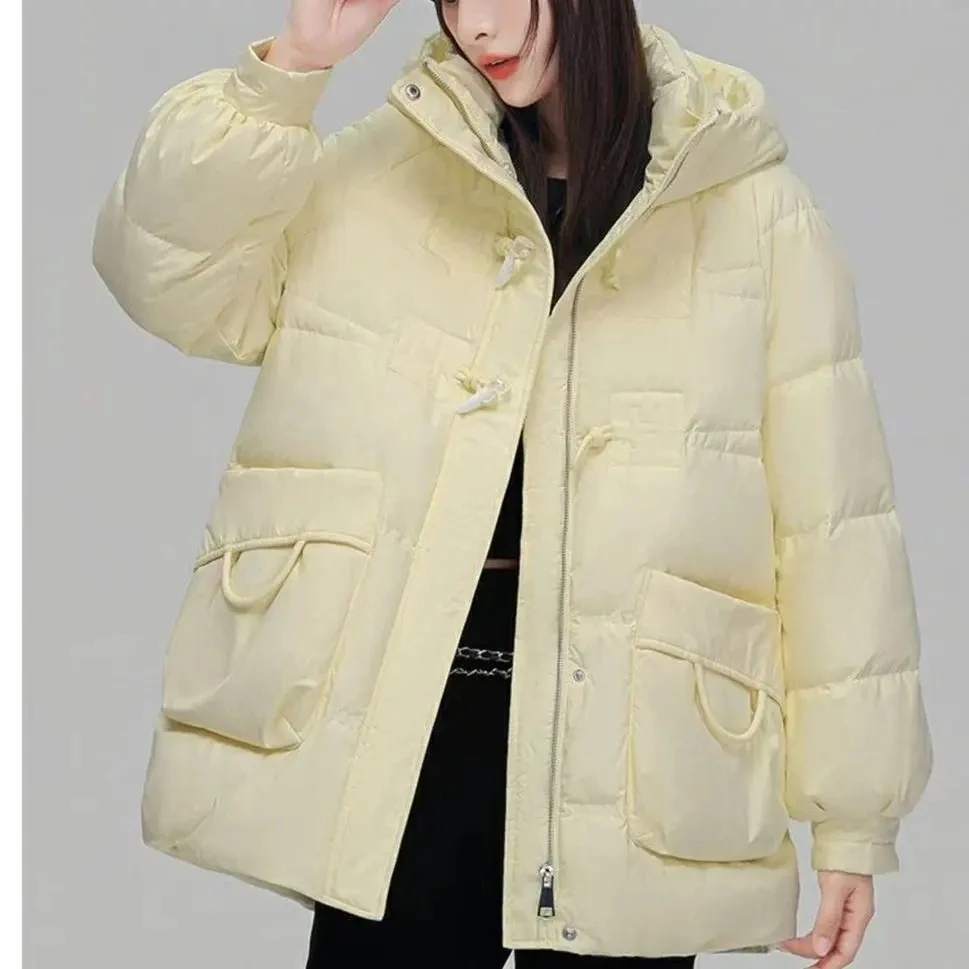 

Winter Women White Duck Down Jackets Coats 2023 New Hooded Parka Warm Ladies Down Coats Female Puffer Thicken Parkas Overcoat
