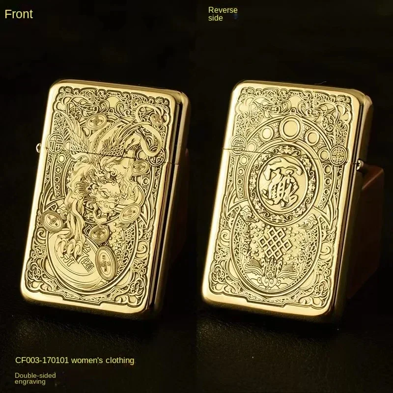 CHIEF New Personalized And Creative Pure Copper Kerosene Lighter Sculptured Camel Pattern Business Gift For Boyfriend's Birthday 2