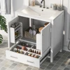 30" Black Bathroom Vanity with Single Sink, Combo Cabinet Undermount Sink, Bathroom Storage Cabinet with 2 Doors and a Drawer 4