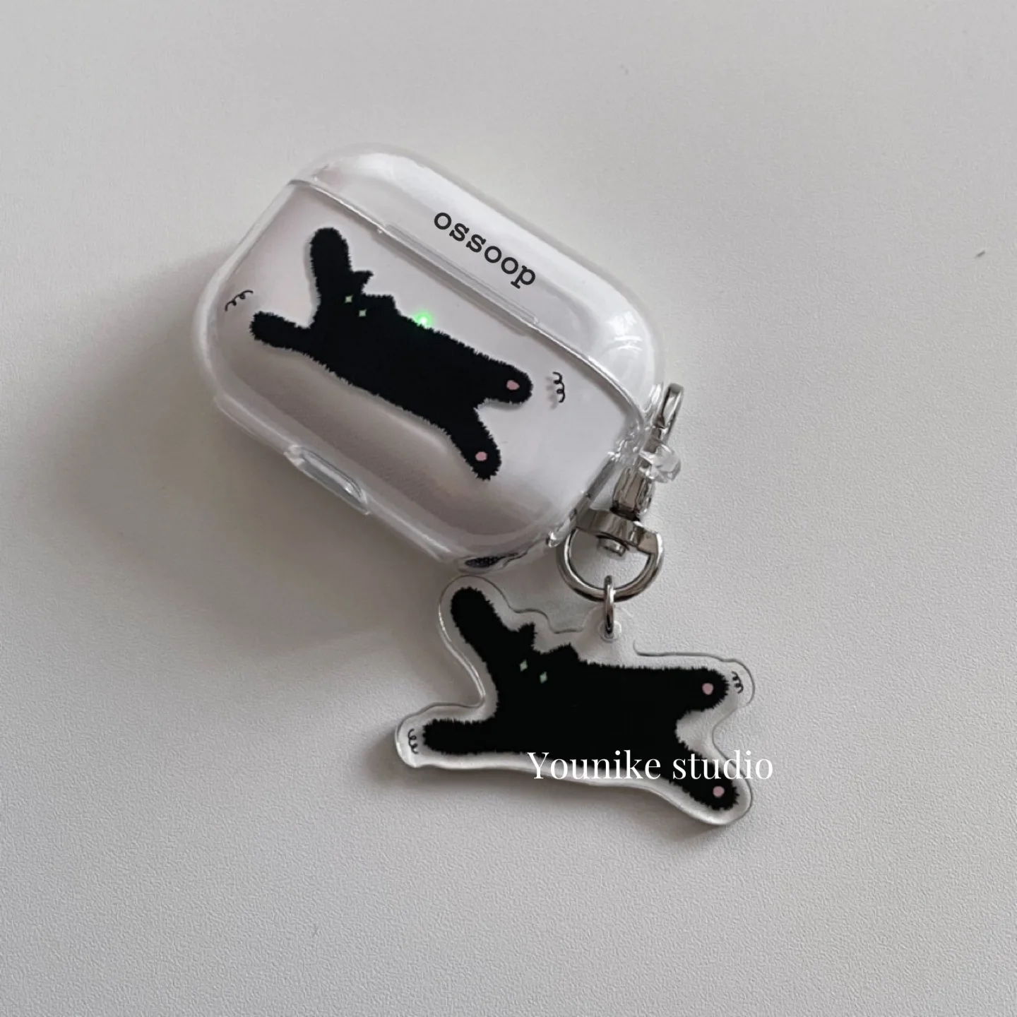 Custodia Airpod Simpatico Gatto Cartone Animato Coreano Per Airpods 1 2 3 Pro 2 Airpod Airpods Pro Custodia Trasparente Tpu Air Pod Cover Con Portachi