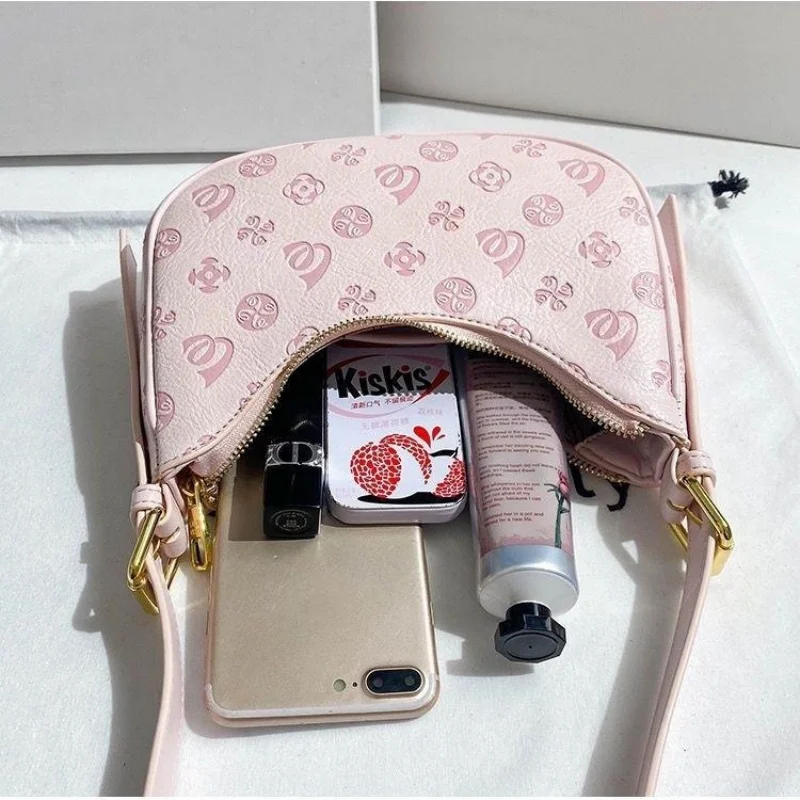 Geometric Pattern Baguette Bag, Novelty Shoulder Wallet, Women's Classic Textured Retro Armpit Bag