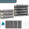Kitchen Organizer Spice Rack 3/4 Tier Wall Mounted Carbon Steel Shelf with Glass Spice Jars Pantry Cupboard Kitchen Accessories 1