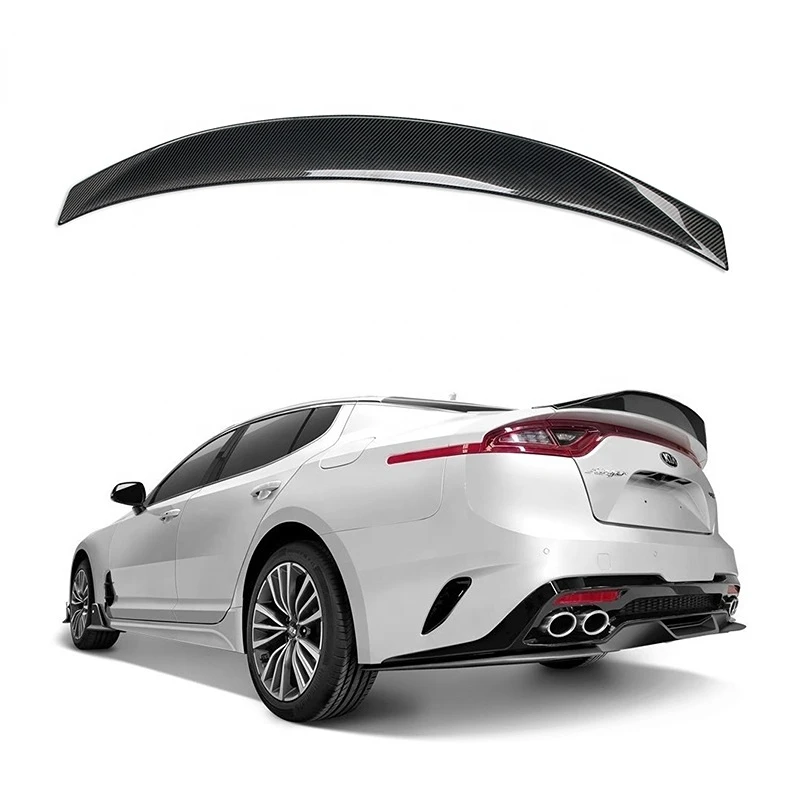 Carbon Spoiler Fit Kia Stinger Fiber Rear Trunk Wing 2017 2018