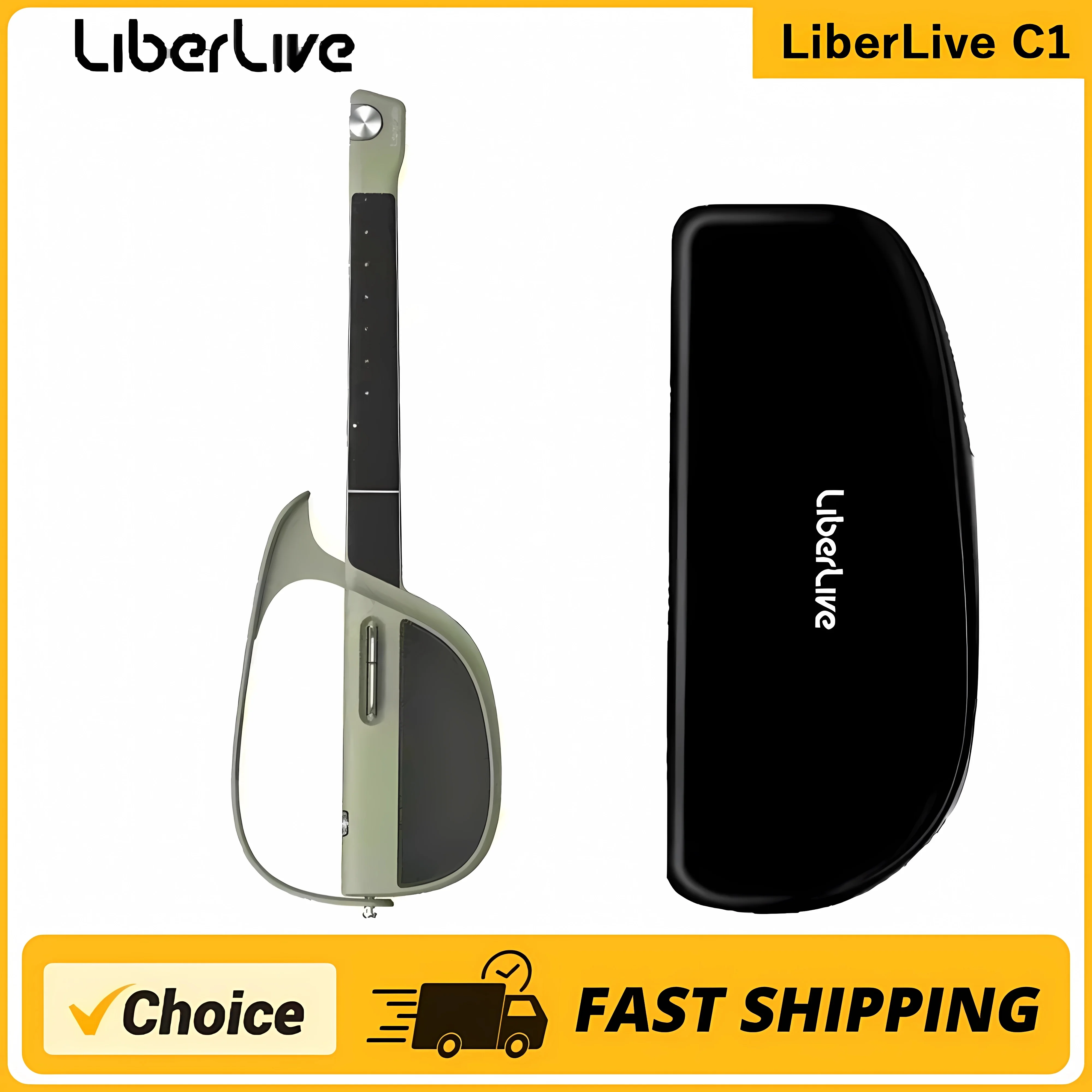Liberlive c1-ストラップ付きの折りたたみ式ギター,スマート