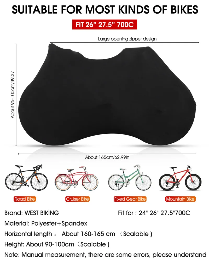 WEST BIKING Bike Protector Cover MTB Road Bicycle Full Protective Gear Anti-dust Wheels Frame Scratch-proof Cycling Accessories