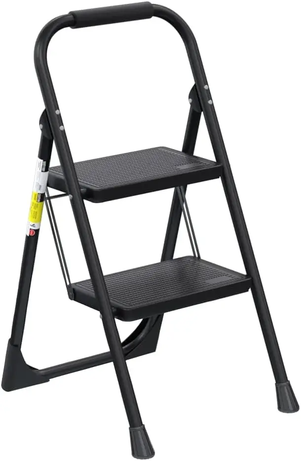 

Step Ladder EFFIELER,2 Step Stool Ergonomic Folding Stool with Wide Anti-Slip Pedal 430 lbs Sturdy Stool