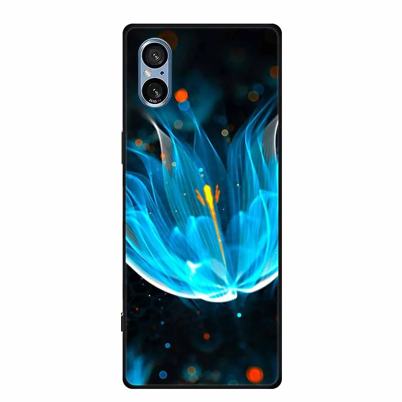 Stylish Black Silicone Soft Phone Case with Fashion Pictures