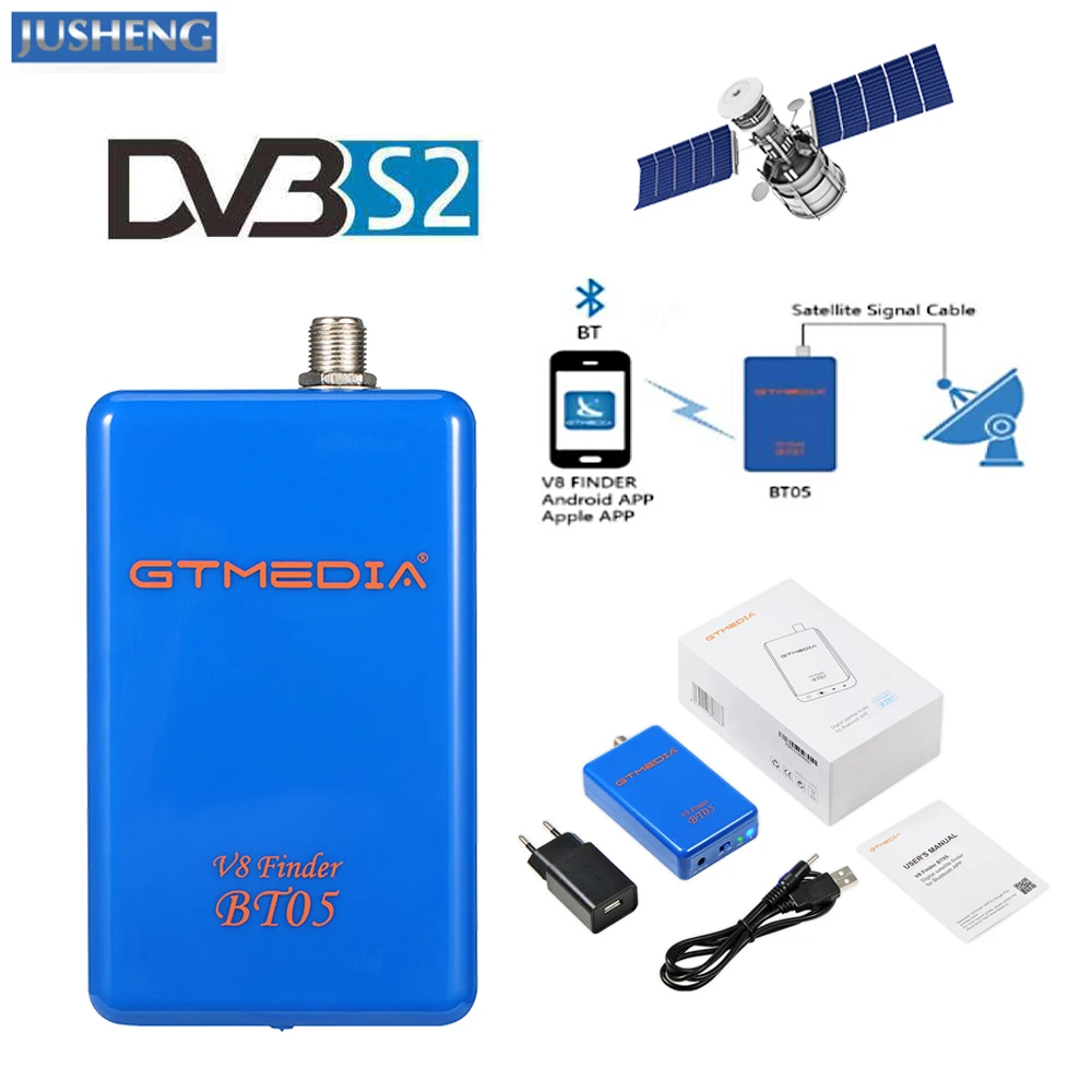 New GTmedia V8 Finder BT05 1080p Bluetooth DVB S2 Satellite Finder with lithium Support Android