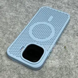 Fashion Honeycomb Heat Dissipation Magnetic TPU Shockproof Cover with MagSafe Compatibility for Vivo iQOO 15R (Blue)