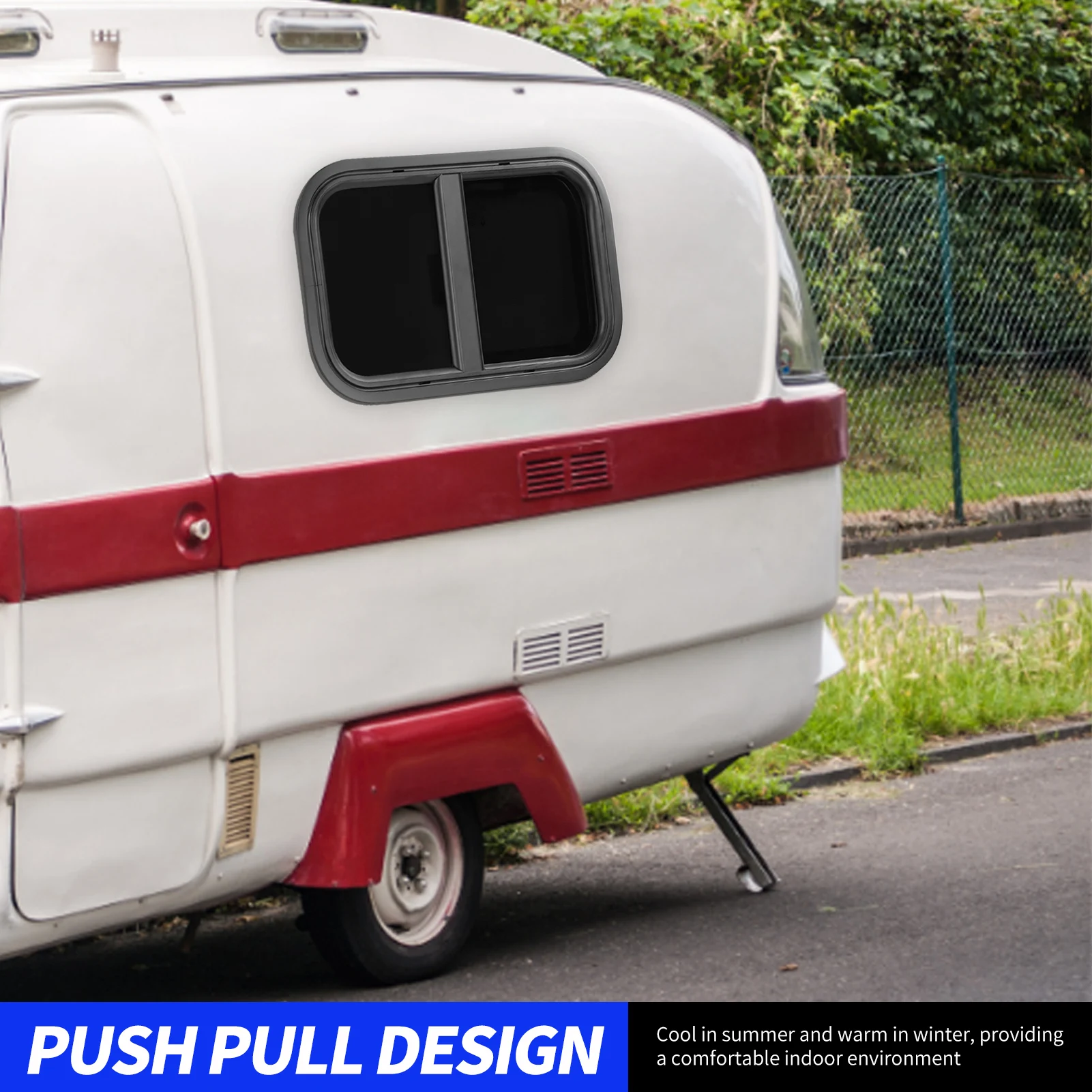 RV-Schiebefenster mit abgerundeten Ecken, wasserdicht, UV-beständig, glatt poliert, für Wohnmobile und technische Fahrzeuge – Detail 3