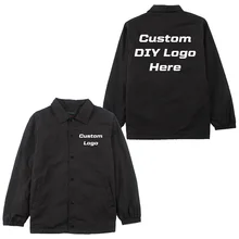  USA Size for Spring Autumn Men Windbreak Jacket Custom Logo DIY Design Zipper Coat Windproof Waterproof Coaches Outdoor Jackets 