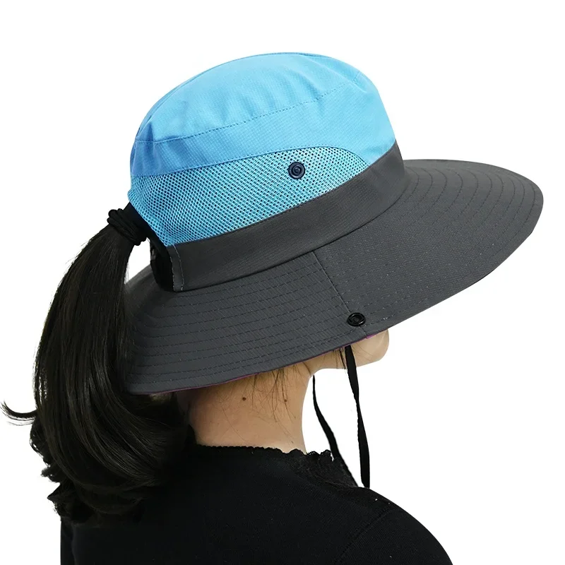 New Adult Fishing Outdoor UV Protection Foldable Sun Hat Bucket Hat Women Panama Summer Wide Brim Hiking