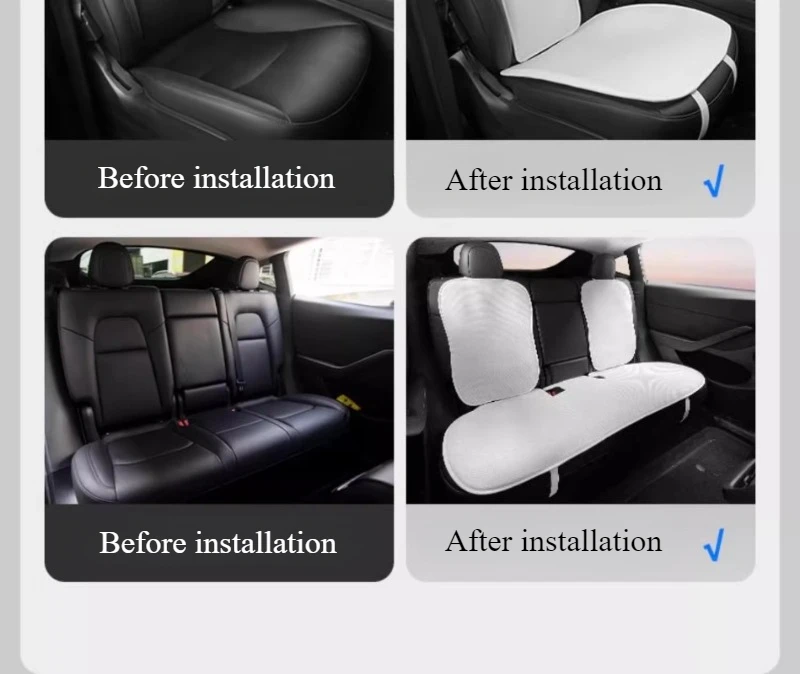 Ice Silk Car Seat Cushion for Tesla Model Y Juniper 2025 Mats Breathable All Sea