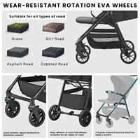 Poussette bébé pour tout-petits avec siège inclinable, poussette Ultra compacte avec grand panier de rangement, auvent, pour Buggy de voyage 5