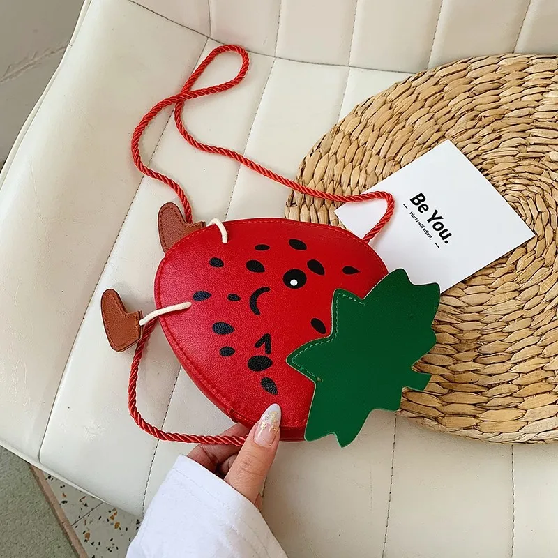 Schöne Kinder PU Leder Rot Umhängetasche Niedliche Mädchen Cartoon Umhängetaschen Prinzessin Zubehör Mini Geldbörse Handtaschen – Detail 1
