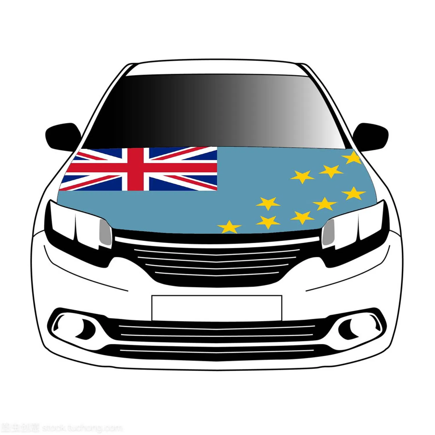 

Tuvalu flags car Hood cover flags 3.3x5ft/5x7ft 100%polyester,car bonnet banner