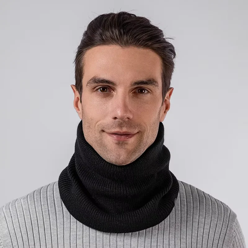 Fashion Soft Knitted Neck Warmer Sport Scarf Women Men Face Cover Winter Skating Running Warm Scarves Thick Cold-proof Collar