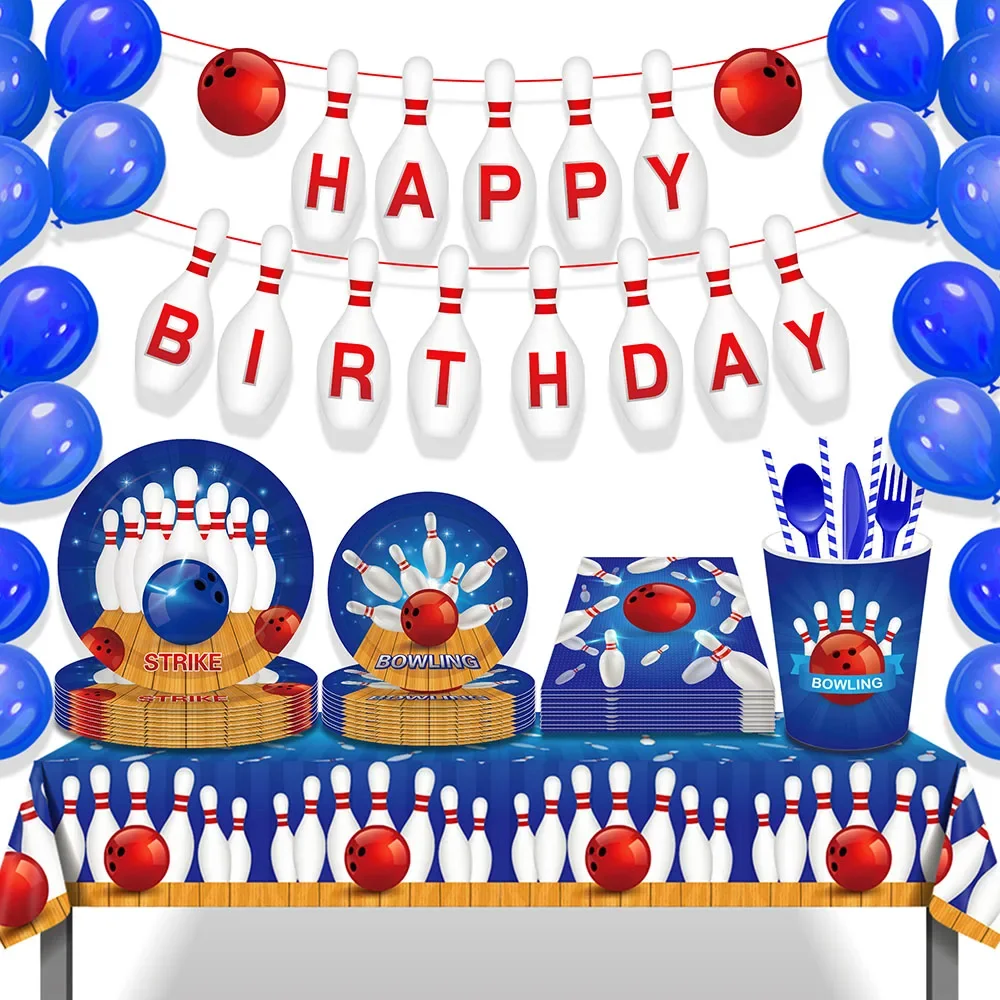 IndoorSportsGameStrikeBowlingHappyBirthdayPartyDisposable