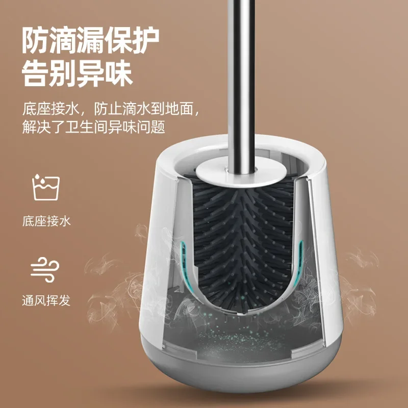 Bathroom Accessories Toilet Brush Set Toilet Brush Set for Bathroom Long-handled Brush with No Dead Ends To Clean and Light Luxury Home
