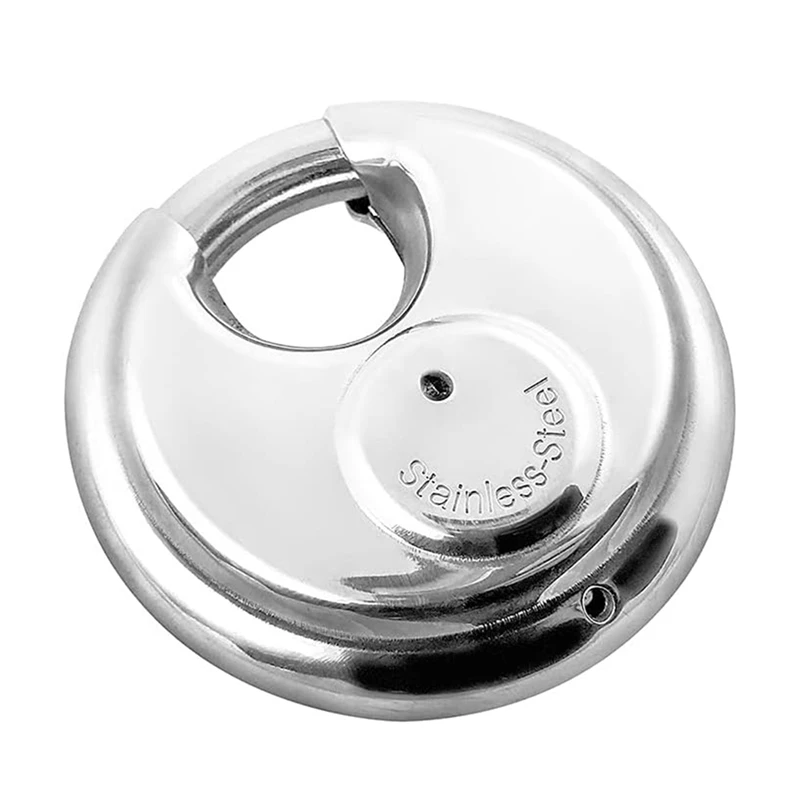 N15R-Disc Lock, 2 Pack Heavy Duty Steel Keyed Padlock Disc Storage Lock For Storage Units, Mobile Trailers, Sheds, Fences