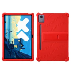 Kids Friendly Silicone Stand Cover for 12.7 Tablet - Durable & Flexible Design (Red)