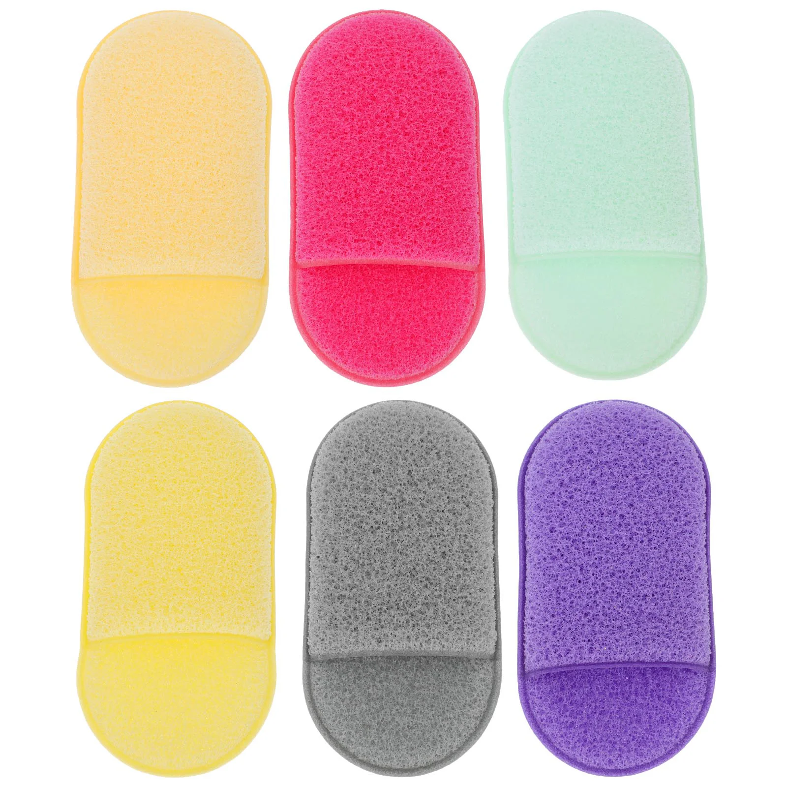 

6 Pcs Slipper Type Face Wash Cleansing Sponges Tools Facial Makeup Remover Pads Puffs Powder Removal Foundation Washing