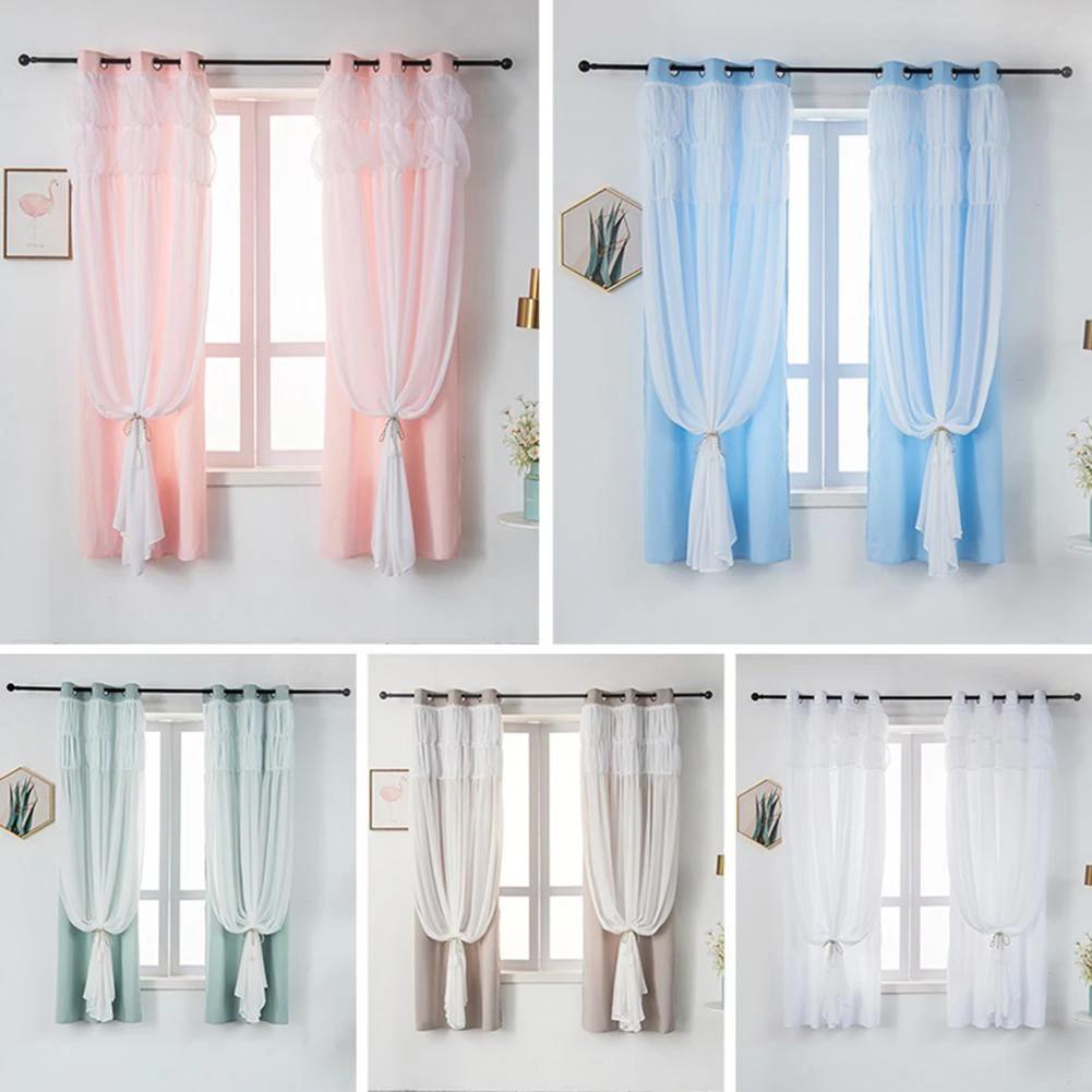 Double Layer Blackout Curtains Washable Blackout Curtains Window