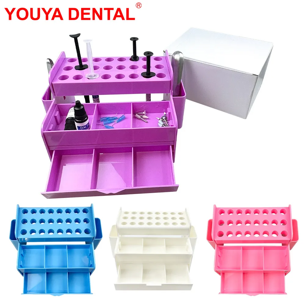1pc Multifunctional Dental Adhesive Holder With Drawer Syringe Resin ...