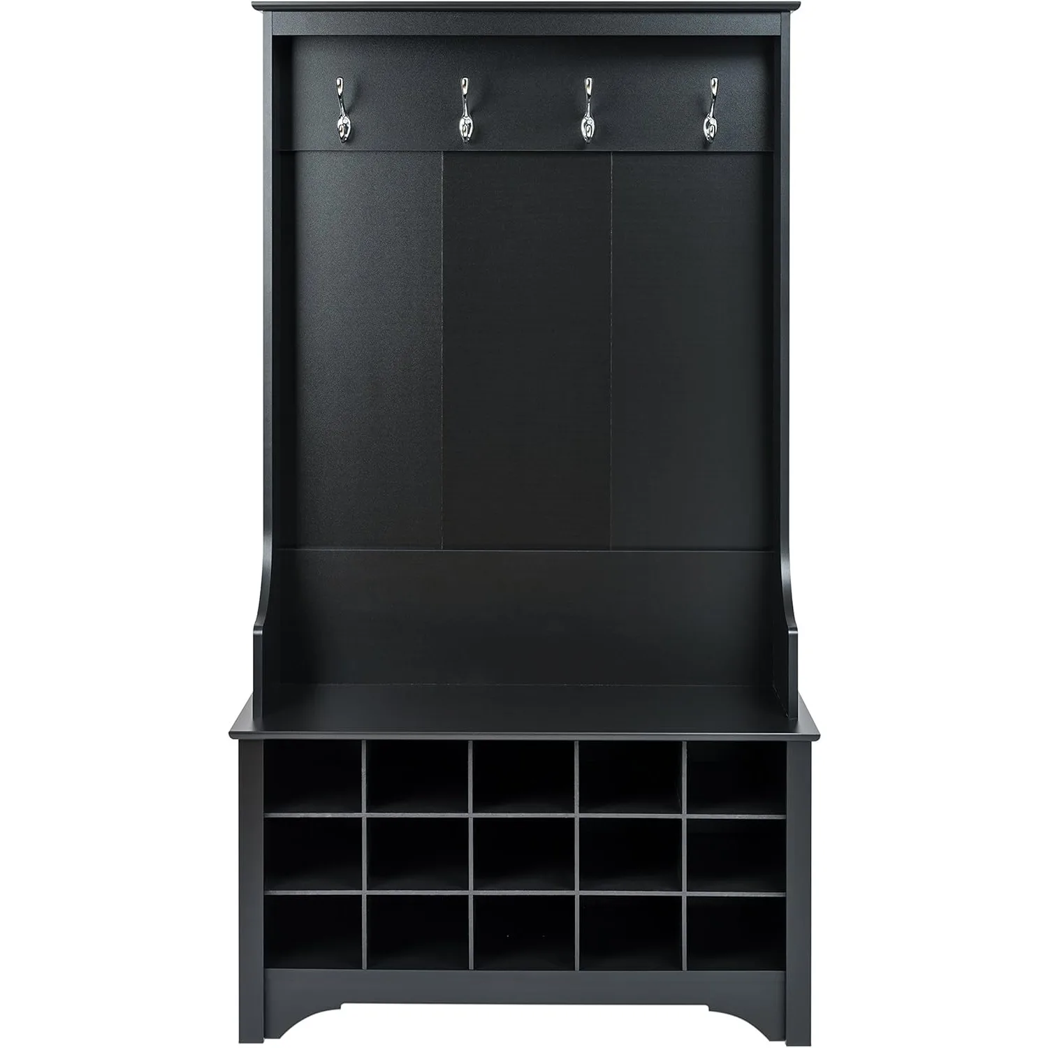 Prepac Hall Tree with Shoe Storage, Black 2