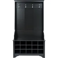 Prepac Hall Tree with Shoe Storage, Black 2