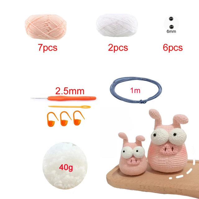 Tprpyn Befejezetlen Rózsaszín Sertés Horgolt Készlet Diy Amigurumi - Image 2