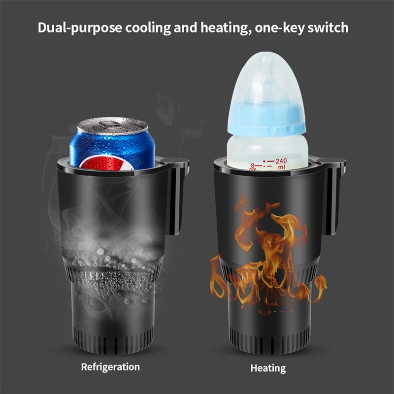 Auto Hot Cold Holder Car Coffee Warmer Cooler Cup 2 in 1 Heating