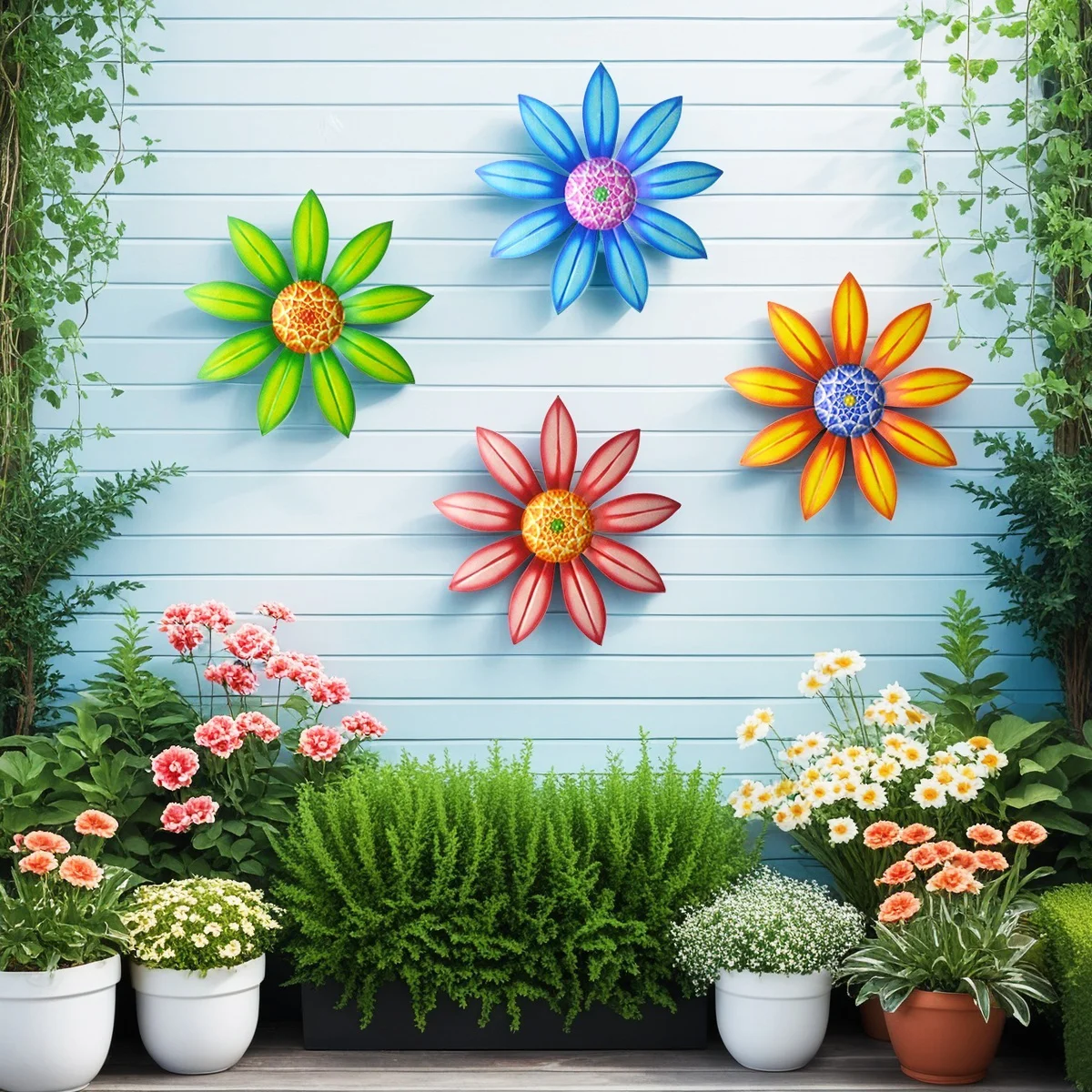 Vibrant Metal Sunflower Wall Art for Indoor and Outdoor Decor