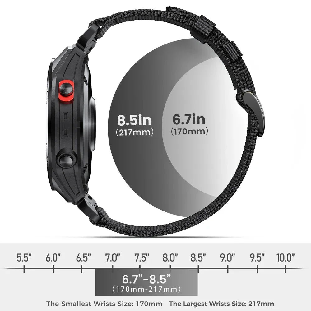 QuickFit Nylon Braided Watch Strap, Universal 22mm/26mm
