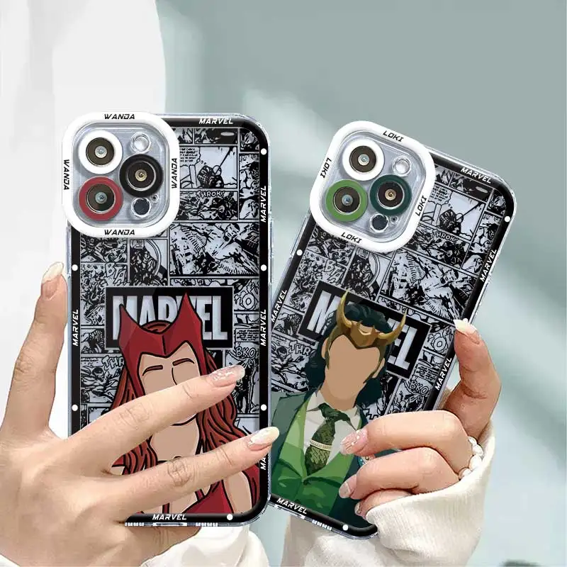 Loki Marvel Phone Cases Marvel Loki Wanda Spider Man Clear Phone