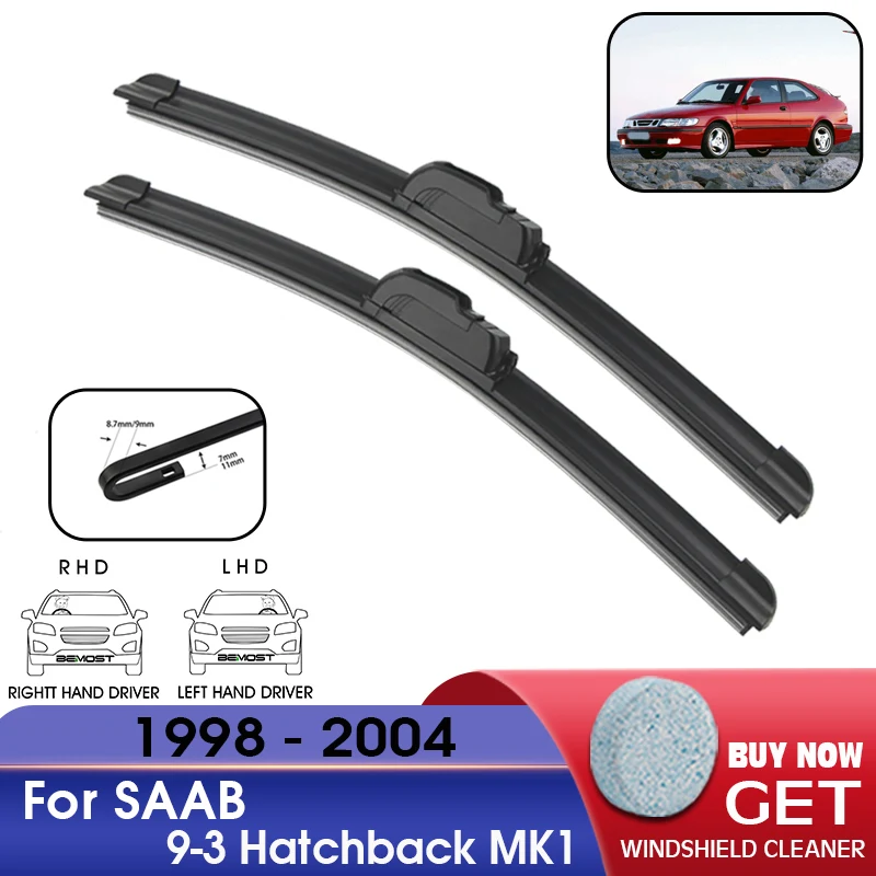 

Car Wiper Front Window Windshield Rubber Refill Wiper For SAAB 9-3 Hatchback MK1 1998-2004 LHD / RHD 21"+21" Car Accessories