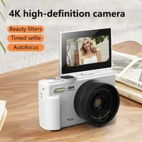 Цифровая камера Lenovo 75 МП для фотографии, винтажный видеорегистратор Vlog с 4K и 18-кратным зумом для YouTube 180 °   Откидной экран Selfile WiFi — изображение 5