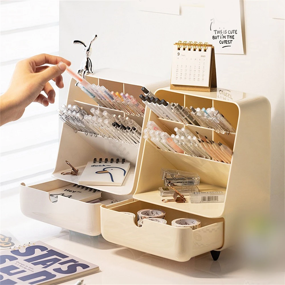 

Desk Storage Box Partitioned Storage Drawer Prevent Falling Off Classified Storage Highlight Texture Does Not Hurt Hands Mellow